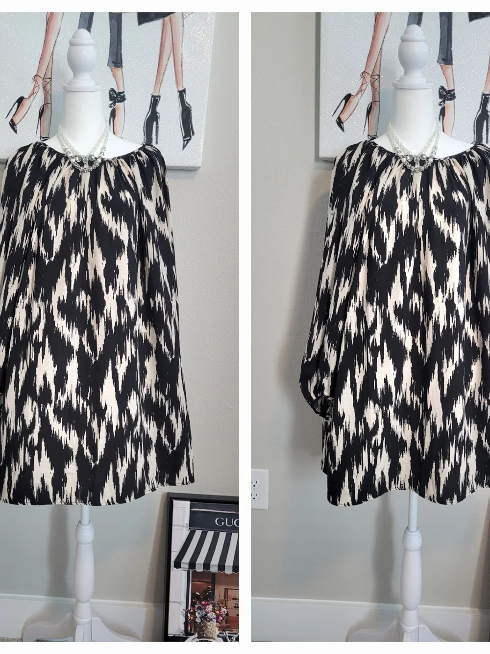 H & M Printed Viscose Tunic Dress
